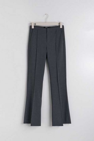 Grey Women Gina Tricot Tall Bootcut Trousers | 16YEUGVLS