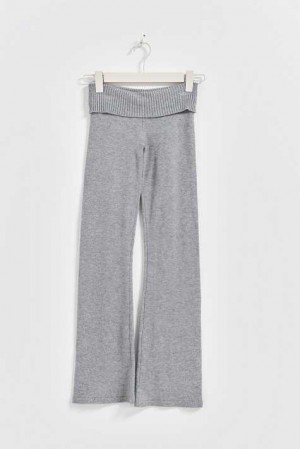 Grey Young Gina Tricot Y Knitted Yoga Tall Pants | 09RXBIPKN