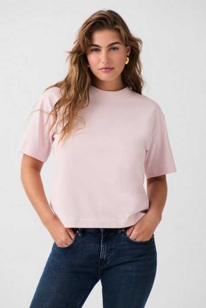 Pink Women Gina Tricot Basic T Shirts | 19KXDBELT