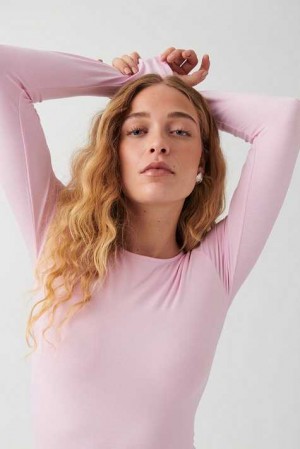 Pink Women Gina Tricot Soft Touch Sweaters | 98IZGJYOT