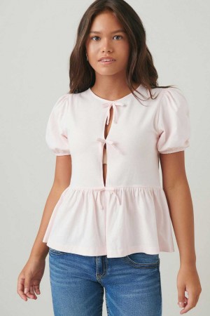 Pink Young Gina Tricot Y Puff Sleeve Top | 46OSKGZJI