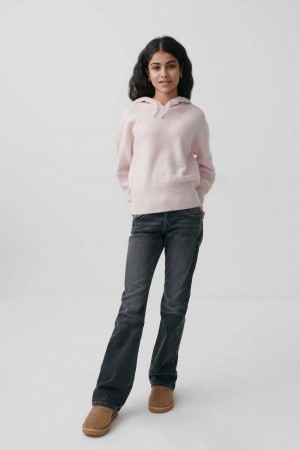 Pink Young Gina Tricot Y Soft Knitted Hoodie | 73IUTVBWO