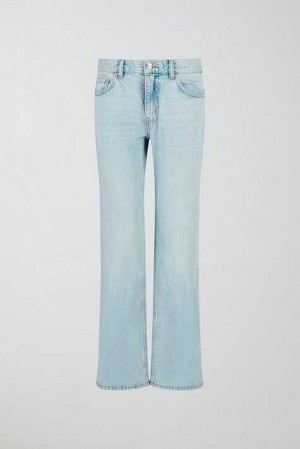 Purple Women Gina Tricot Low Straight Petite Jeans | 78SMTBXLG