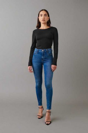 Purple Women Gina Tricot Molly High Waist Jeans | 24HJAWDVK