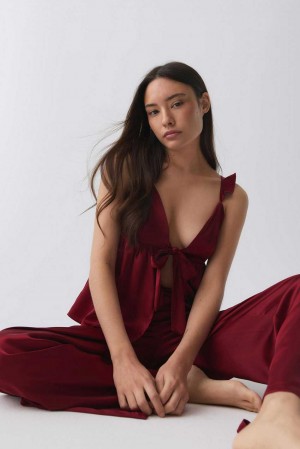 Red Women Gina Tricot Soft Pyjamas | 27INEZYCA