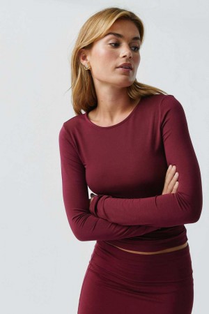 Red Women Gina Tricot Soft Touch Sweaters | 39XNTKJLD