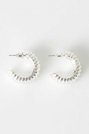 Silver Women Gina Tricot Rhinestone Earrings | 60FUJPHKO