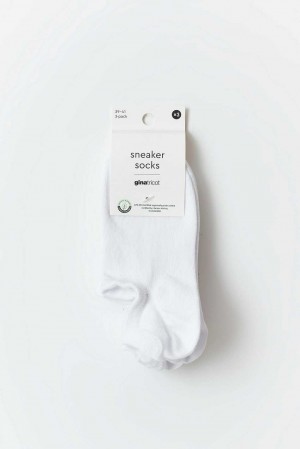 White Women Gina Tricot 3-pack Sneaker Socks | 72FVJSOGZ