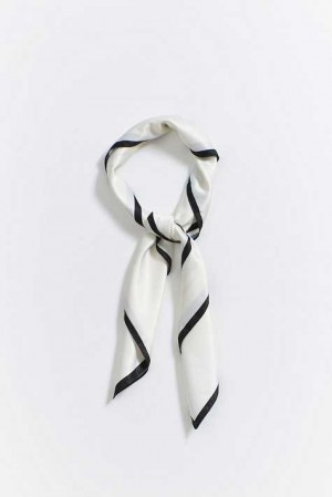 White Women Gina Tricot Big Satin Scarf | 94FDYJKUS