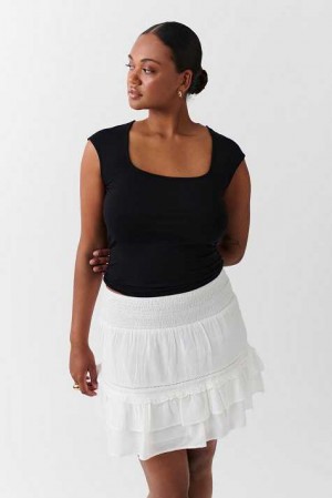 White Women Gina Tricot Boho Skirts | 71RNHSDCU