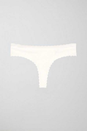 White Women Gina Tricot Cotton Half Thong | 10KVZBREU