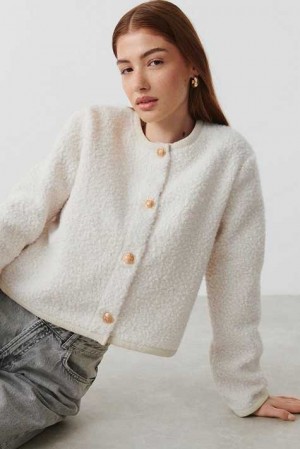 White Women Gina Tricot Soft Jacket | 94AKUXOLG