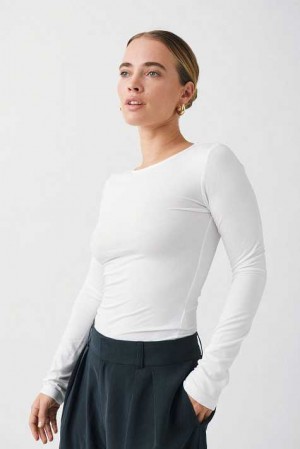 White Women Gina Tricot Soft Touch Sweaters | 92QVPUIGA