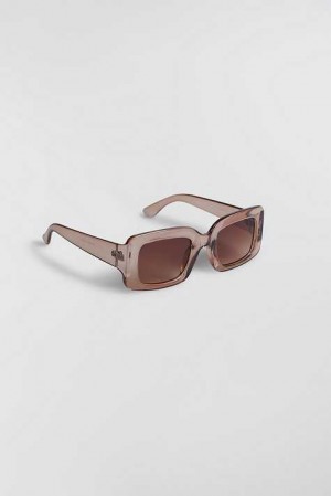 White Women Gina Tricot Square Shaped Sunglasses | 71SLOBUAF