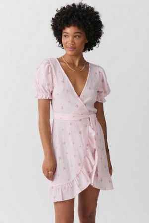 White Women Gina Tricot Wrap Dress | 14ULNCRBH