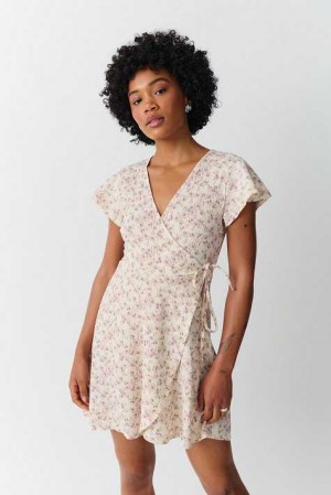 White Women Gina Tricot Wrap Dress | 63ZDLEXGC