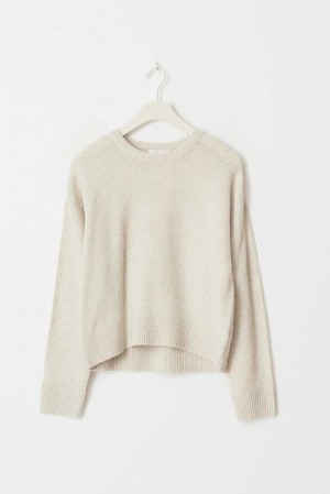 White Young Gina Tricot Y Knitted Sweaters | 98AULCOTD