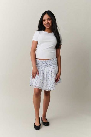 White Young Gina Tricot Y Low Waist Skirts | 01PXYOTBA