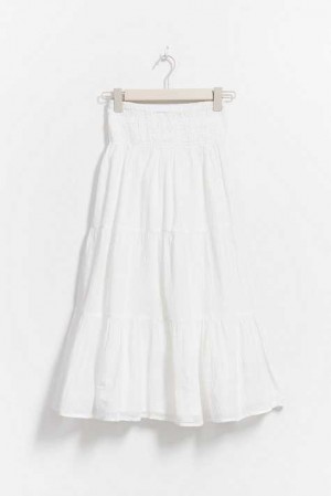 White Young Gina Tricot Y Maxi Skirts | 15ALEHMCZ